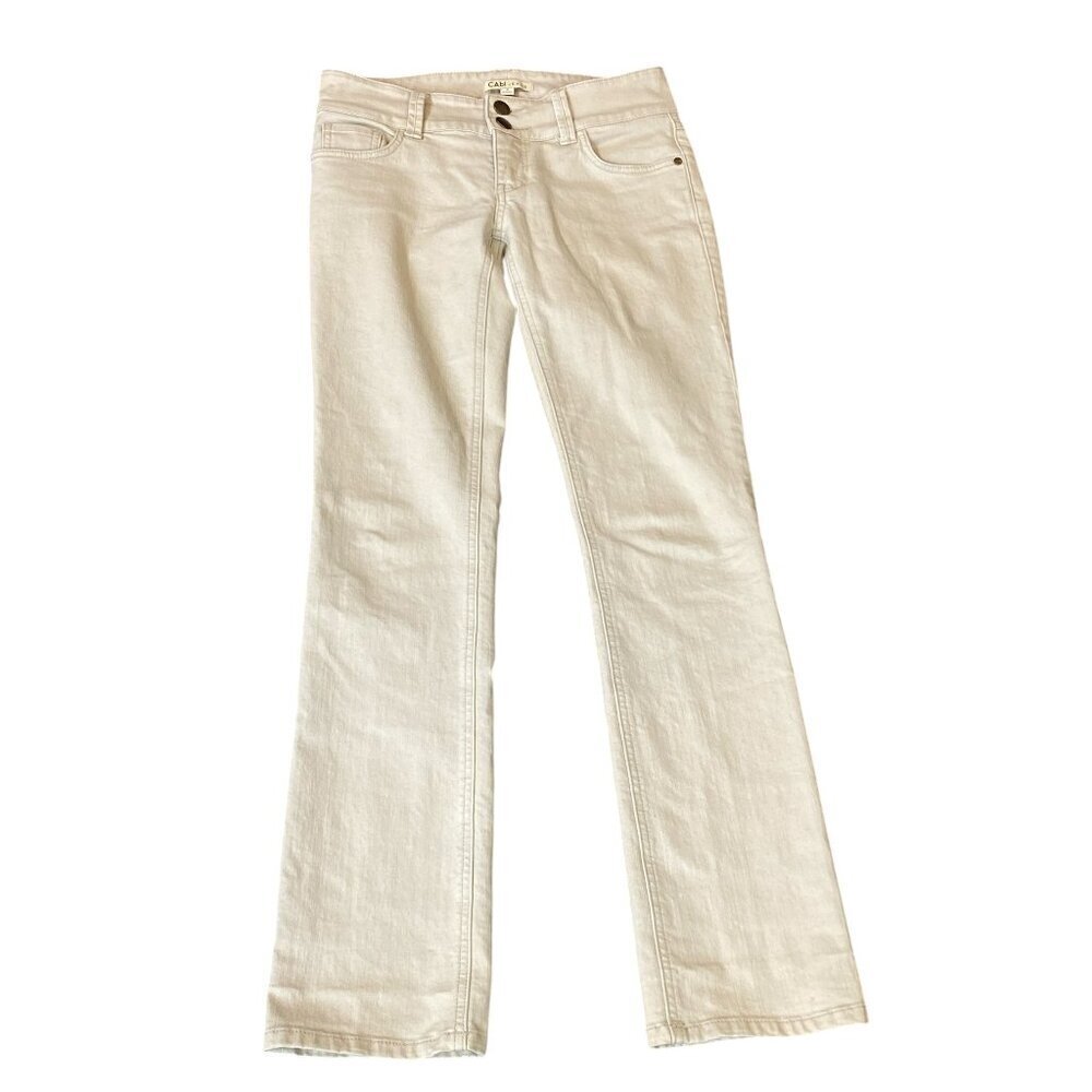 CAbi Lou‎ Lou Cafe Au Lait Straight Leg Jeans Sz 4 #281H
